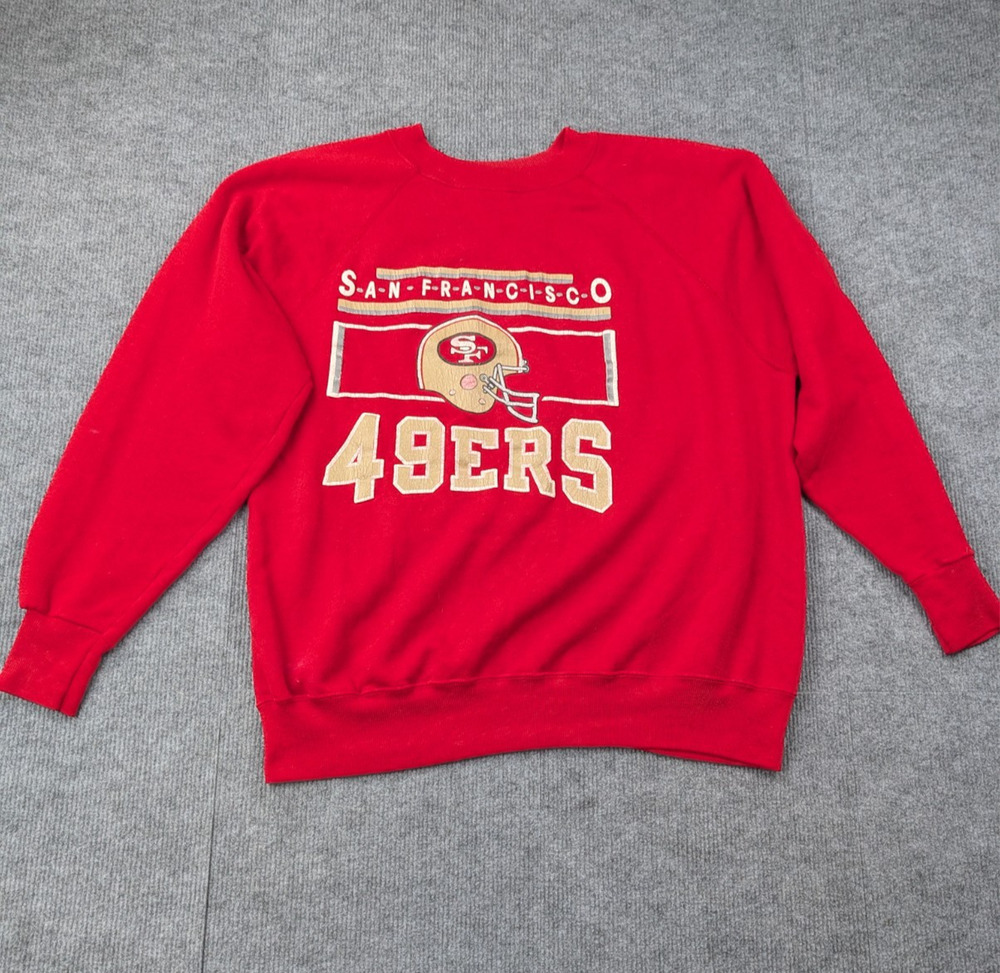 Vintage San Francisco 49ers Sweatshirt Mens XL 80s Crewneck Distressed Sports